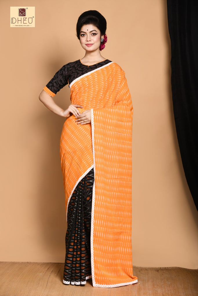 Orange - Lycra - Sarees Collection with Latest and Trendy Designs at Utsav  Fashions